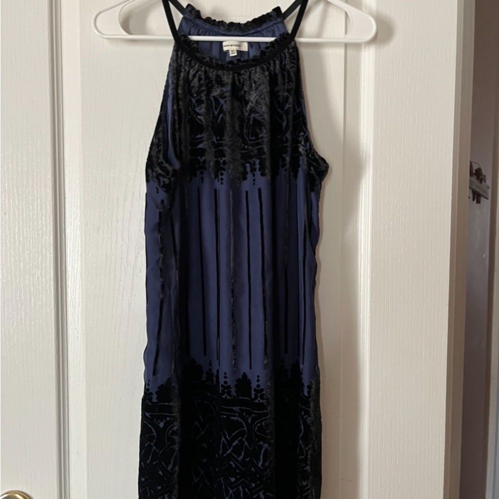 Max Studio Black and Blue Dress. Size M